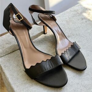 Chloe Ankle Scallop Sandals Size 41